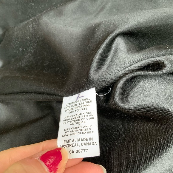 Vintage P LEATHER MONTREAL Moto MEN’S Leather Jacket Black & Blue Size Medium - Picture 8 of 16